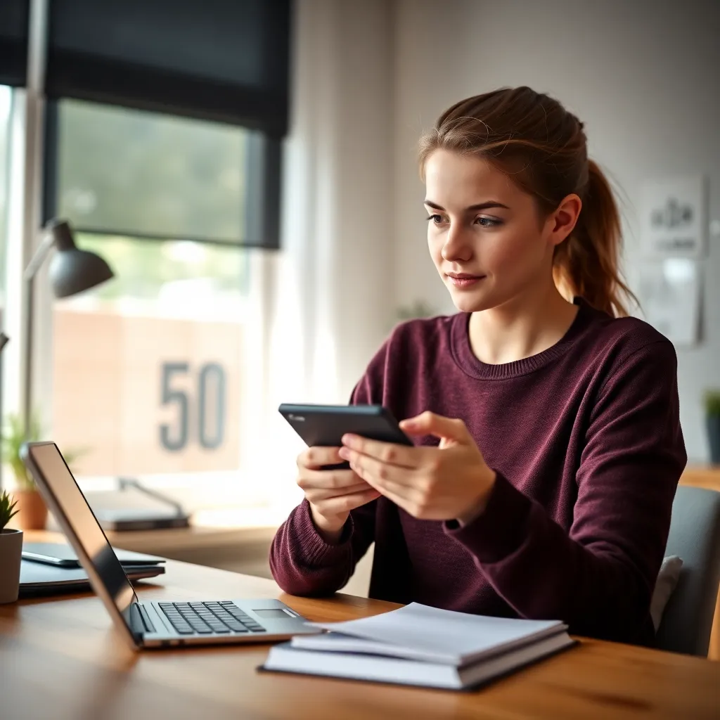 Persoon bestudeert financiële basisprincipes
